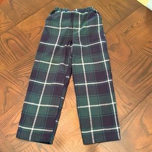 Bella Bliss Boys Plaid Flannel Faux Zip Pants